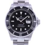 Montre d'occasion ROLEX Submariner Date homme mouvement automatique certifié (cosc) bracelet acier - vue D1