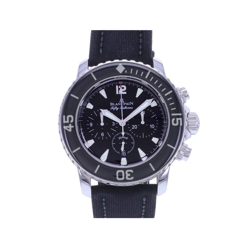 Montre d'occasion BLANCPAIN Fifty Fathoms Chronographe Flyback homme automatique bracelet textile - vue 1