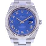 Montre d'occasion ROLEX DateJust II homme mouvement automatique certifié (cosc) bracelet acier - vue D1