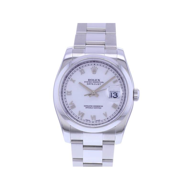 Montre d'occasion ROLEX DateJust 36 mixte mouvement automatique certifié (cosc) bracelet acier - vue 1