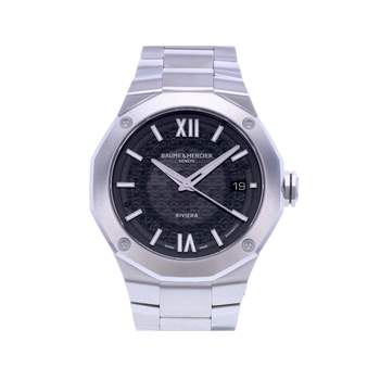 MONTRE BAUME ET MERCIER RIVIERA BRACELET ACIER INOXYDABLE GRIS