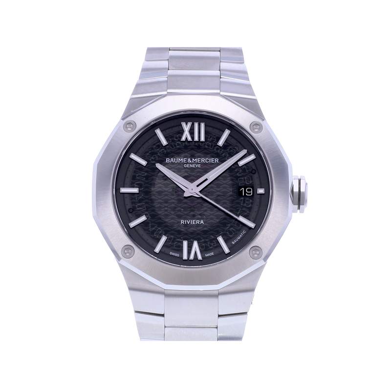 MONTRE BAUME ET MERCIER RIVIERA BRACELET ACIER INOXYDABLE GRIS - vue 1