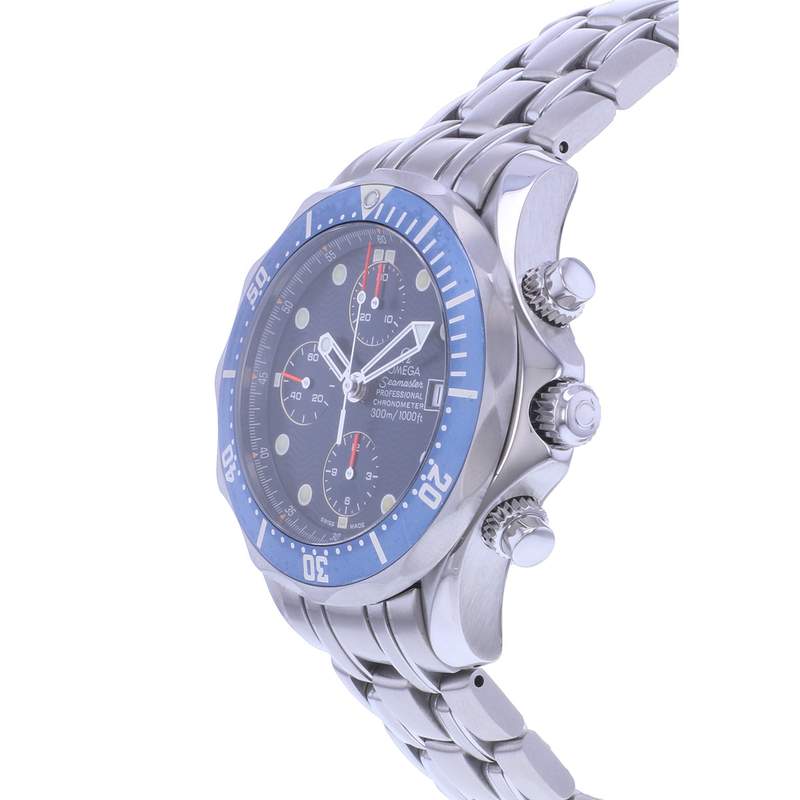 Montre d'occasion OMEGA Seamaster 300 Diver homme mouvement automatique certifié (cosc) bracelet acier - vue D2