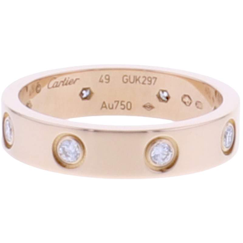 Bague d'occasion CARTIER Love 8 Diamants femme or rose 750/1000 - vue 1