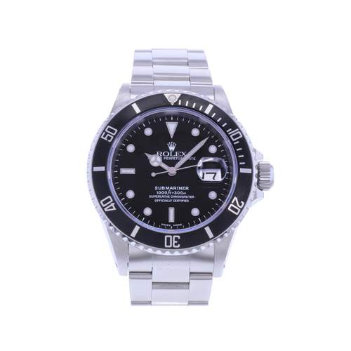 Montre d'occasion ROLEX Submariner Date homme mouvement automatique certifié (cosc) bracelet acier