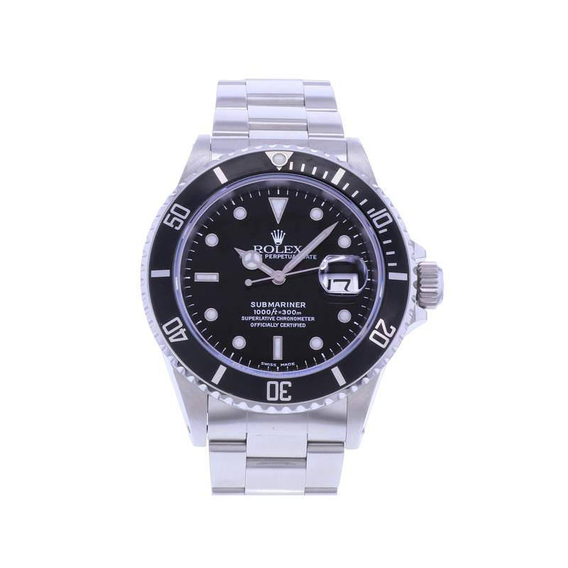 Montre d'occasion ROLEX Submariner Date homme mouvement automatique certifié (cosc) bracelet acier - vue 1