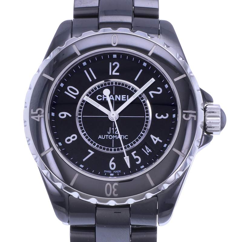 Montre d'occasion CHANEL J12 38 mm femme automatique bracelet céramique - vue D1