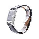Montre d'occasion Hermès Cape Cod femme acier bracelet cuir noir - vue 2