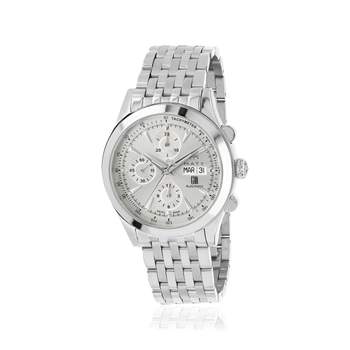 Montre MATY GM automatique chronographe cadran gris bracelet acier